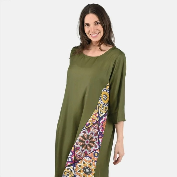 Side Patchwork Midi Dress - Picture 2 of 7